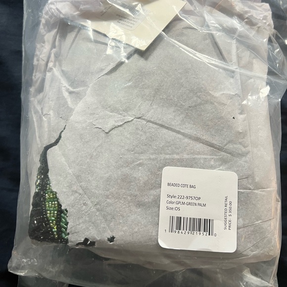 NWT Staud Cote Beaded Bag Green Palm - Picture 4 of 8